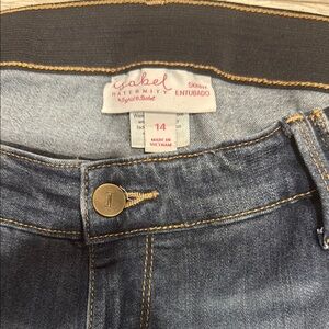 Isabel Maternity by Ingrid & Isabel Blue Skinny Jeans with Contrast Stitching